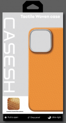 Чехол-накладка (пластиковый) Apple iPhone 17 Pro CaseSH Tactile Woven Magnetic Metal Frame Orange (S6)