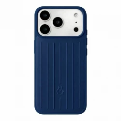 Чехол-накладка (силиконовый) Apple iPhone 17 Pro RIMOWA Aluminium High Copy Case Blue